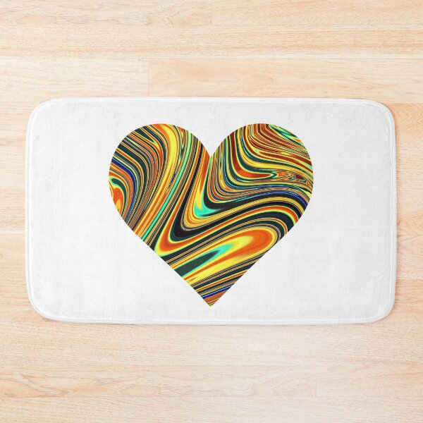 Item preview, Holographic Orange, Red and Blue Marble Chrome Heart Design designed and sold by PrettyPage.