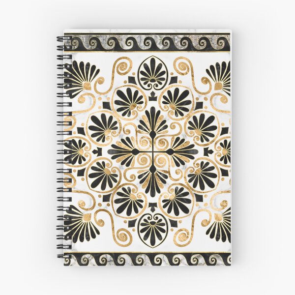 Item preview, Luxury Greek Ornament Black and White Marble  designed and sold by k9printart.