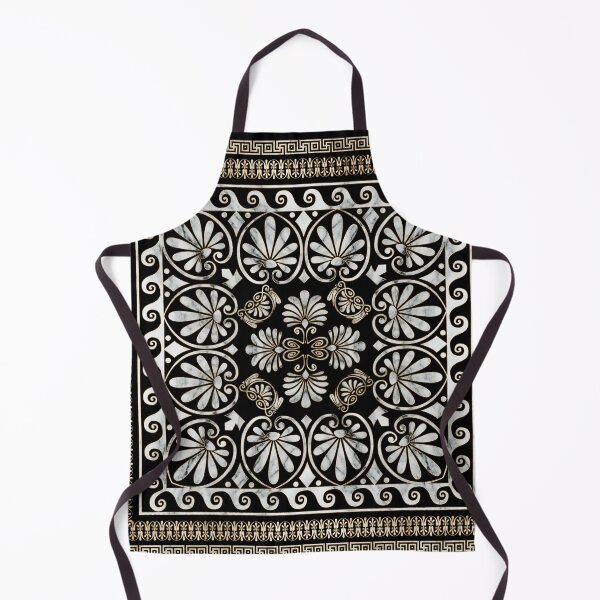 Item preview, Luxury Greek Ornament Black and White Marble designed and sold by k9printart.