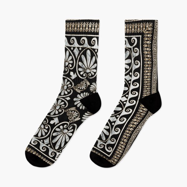 Item preview, Luxury Greek Ornament Black and White Marble  designed and sold by k9printart.