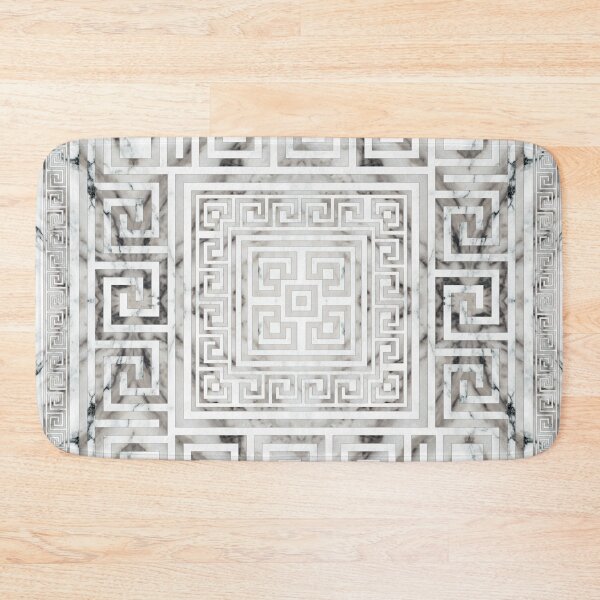 Item preview, Greek Meander - Greek Key White Marble texures designed and sold by k9printart.