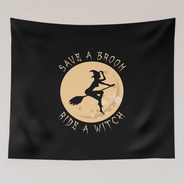Item preview, Save a broom, Ride a witch - Halloween designed and sold by LaftaDesign.