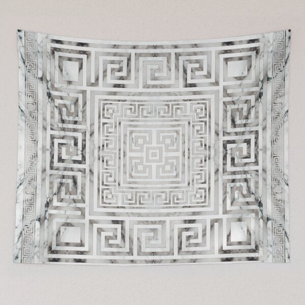 Item preview, Greek Meander - Greek Key White Marble texures designed and sold by k9printart.