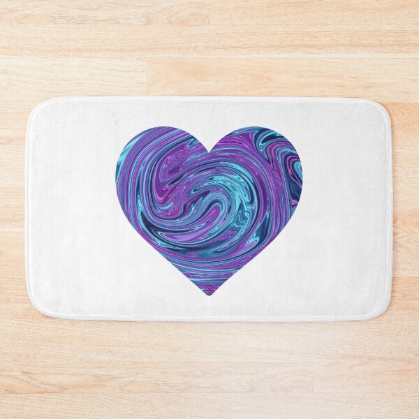Item preview, Holographic Purple and Blue Marble Chrome Heart Design designed and sold by PrettyPage.