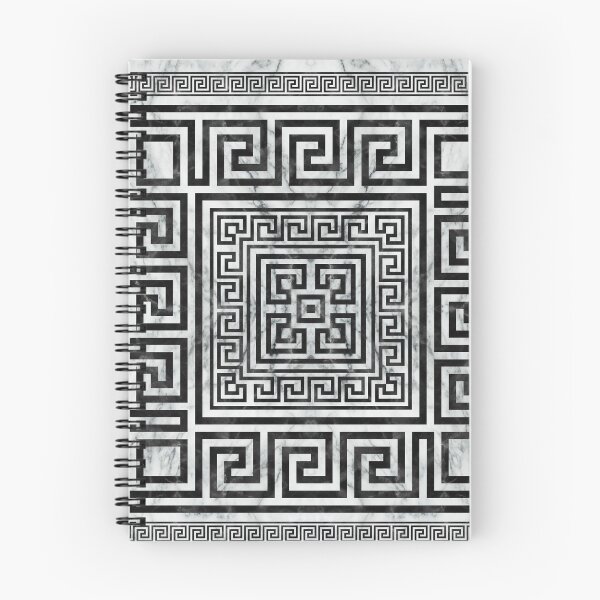 Item preview, Greek Meander - Greek Key Black and White Marble  designed and sold by k9printart.
