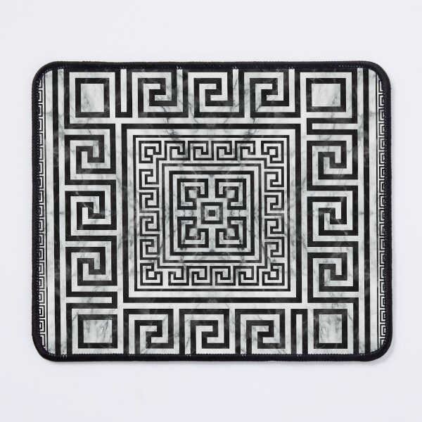 Item preview, Greek Meander - Greek Key Black and White Marble  designed and sold by k9printart.
