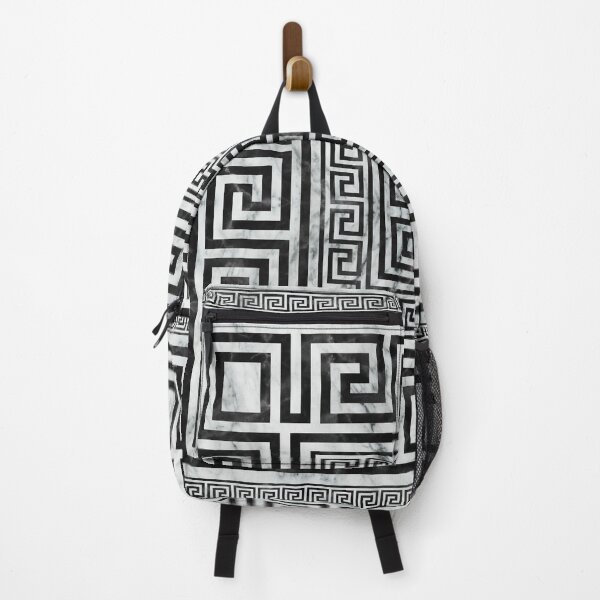Item preview, Greek Meander - Greek Key Black and White Marble  designed and sold by k9printart.