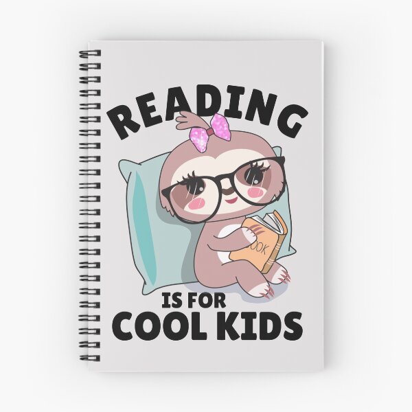 Item preview, Reading is for cool kids cute sloth kawaii reading a book  designed and sold by portrait4you.