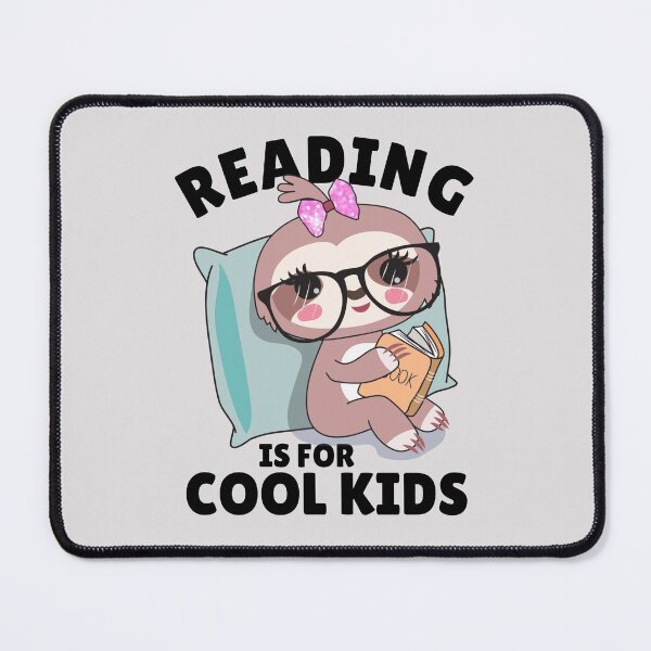 Item preview, Reading is for cool kids cute sloth kawaii reading a book designed and sold by portrait4you.
