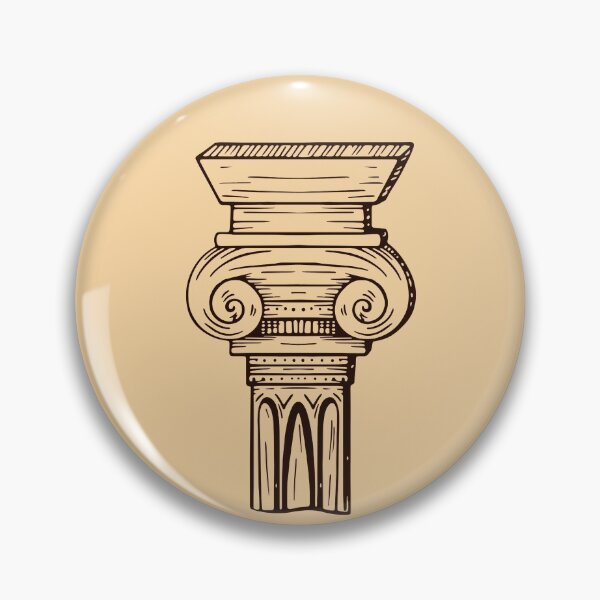 Item preview, Greek Ionic Column - Hand drawn designed and sold by Klotho-Fashion.