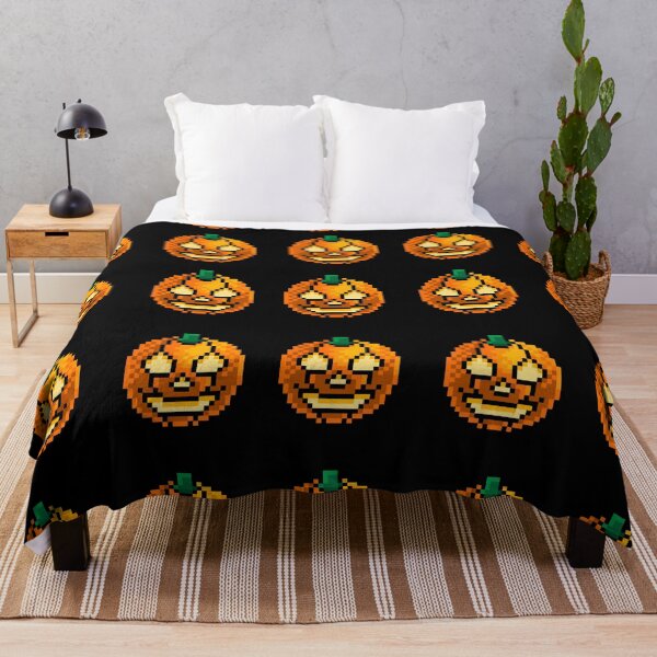 Item preview, Pixel Pumpkin - Jacko-o-Lantern - Halloween Pattern designed and sold by BunnyBizarre.