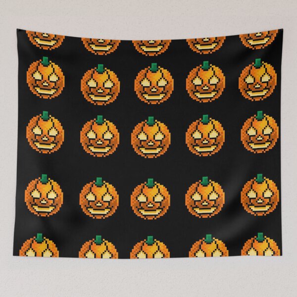 Item preview, Pixel Pumpkin - Jacko-o-Lantern - Halloween Pattern designed and sold by BunnyBizarre.