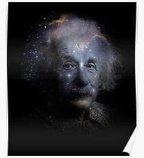 Póster Albert Einstein Genius Space Cosmos Galaxy Universe