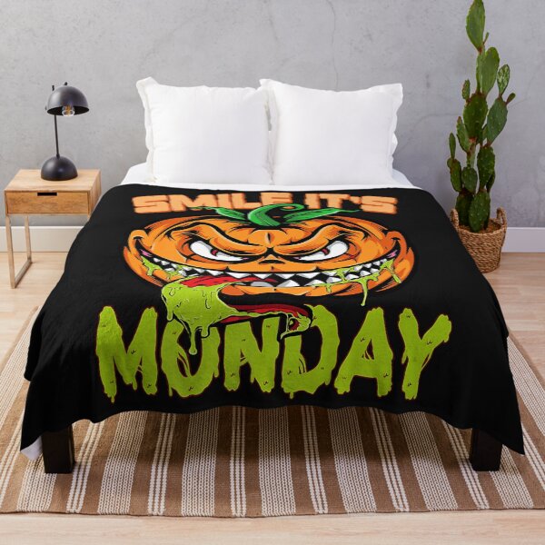 Item preview, Happy Halloween. pumpkin smile it's monday classic T shirt designed and sold by TalbotElizabeth.