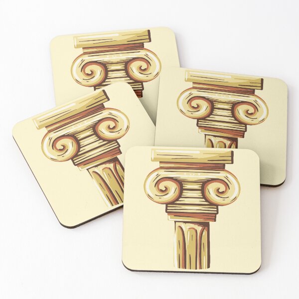 Item preview, Greek Ionic Column Colored - Hand drawn designed and sold by Klotho-Fashion.