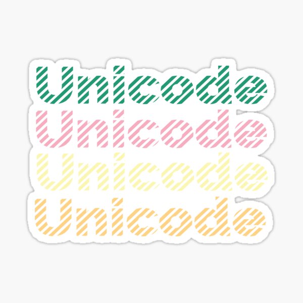 Item preview, Unicode designed and sold by Simulate.
