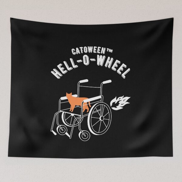 Item preview, Catoween Halloween flame wheelchair designed and sold by ciaobebo.