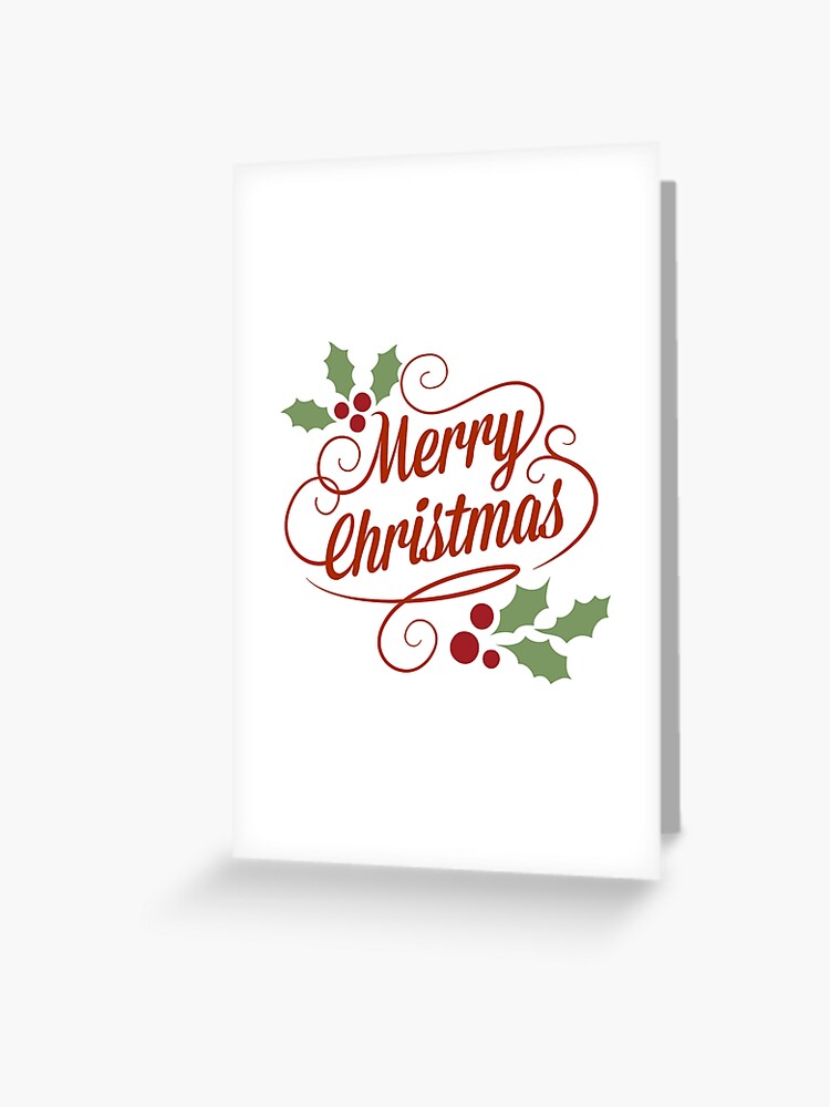 Merry christmas wish greeting card sketch Vector Image