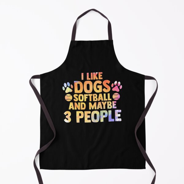 Item preview, I Like Dogs Cute Softball Baseball Fan Sports Lover designed and sold by Nessshirts.