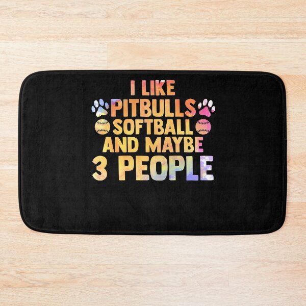 Item preview, Cute Softball Baseball Fan Quote For A Pitbull Lover designed and sold by Nessshirts.