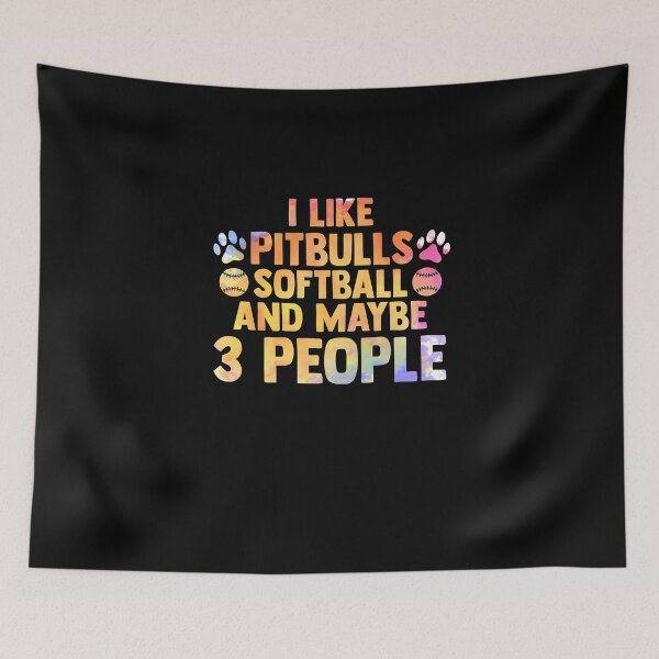 Item preview, Cute Softball Baseball Fan Quote For A Pitbull Lover designed and sold by Nessshirts.