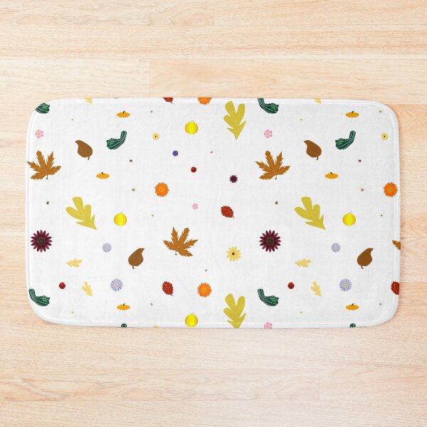 Item preview, AUTUMN - Fall Leaves, Gourds, Flowers, and Acorns Version 2 (Void White) designed and sold by CoraDaffodil.