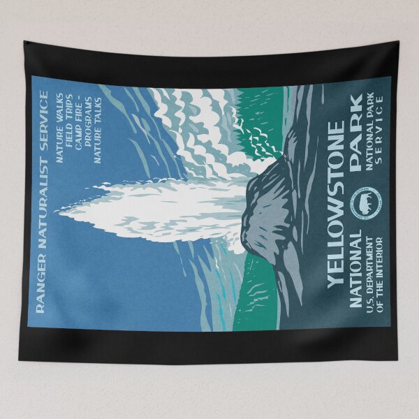 Item preview, Yellowstone National Park Vintage WPA Poster designed and sold by JordanHolmes.
