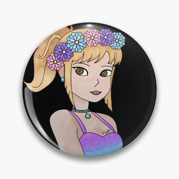 Item preview, Bisexual Pride Girl with flowers on head by princessane designed and sold by Montse Martí L..