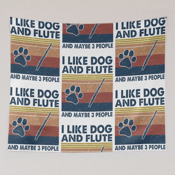 Item preview, I like Dog and Flute and maybe 3 people designed and sold by NgocLanDesign.