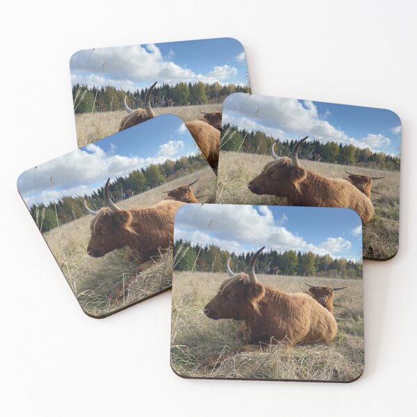 Item preview, Scottish Highland Cattle Cow and Calf at the pasture 3005 designed and sold by SaarelaHighland.