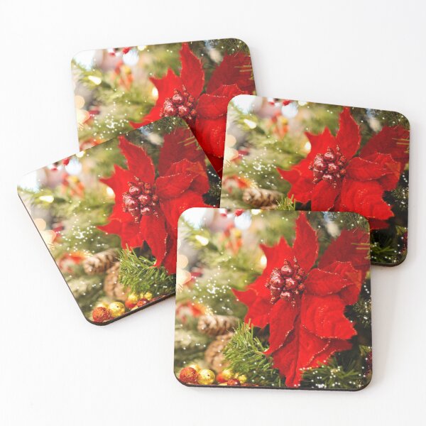 Item preview, Red Poinsettia on the Christmas Tree designed and sold by OByD.