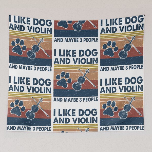 Item preview, I like Dog and Violin and maybe 3 people designed and sold by NgocLanDesign.