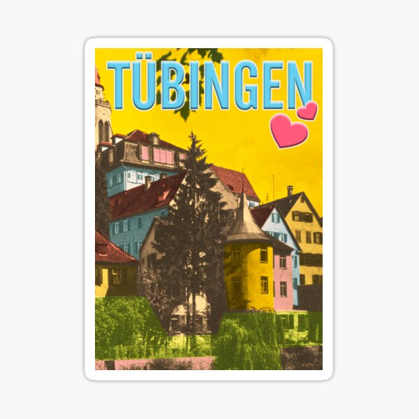 Ludwig Uhland and Friedrich Hölderlin stopped here. And on the famous Neckar front, Friedrich Hölderlin lived in his unmistakable Hölderlin tower. The yellow facade shimmers in the shine of sunlight and exudes poetry and grandeur.
The design by Mallybea Sticker