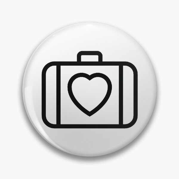 U2 - Heart Suitcase Icon - Walk On (black) Pin