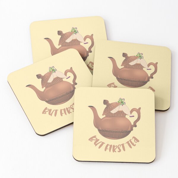 Item preview, But first tea_Funny Cute Tea Lover designed and sold by mayamay0.