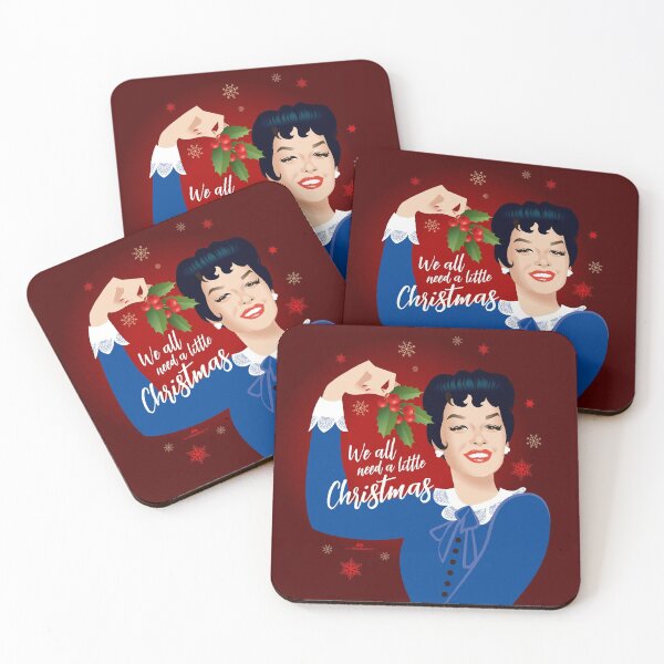 A Little Auntie Mame Christmas Coasters (Set of 4) for Sale by  AleMogolloArt
