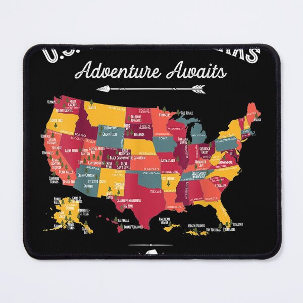 Item preview, 62 National Parks Map US Park Vintage Camping Hiking designed and sold by RianJamessya.