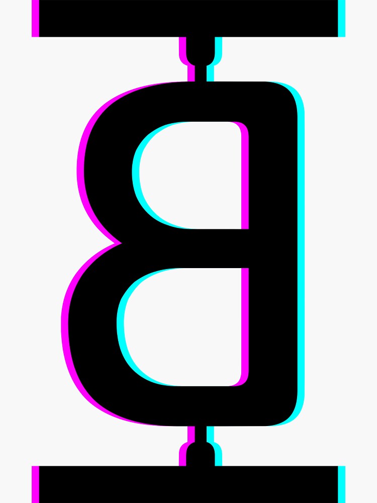 "Backwards letter B" Sticker for Sale by flyback Redbubble