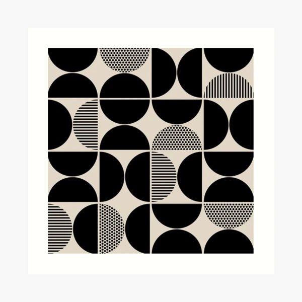ビンテージ　MODERN GEOMETORIC ART PRINT Colorful Geometric Pattern 256