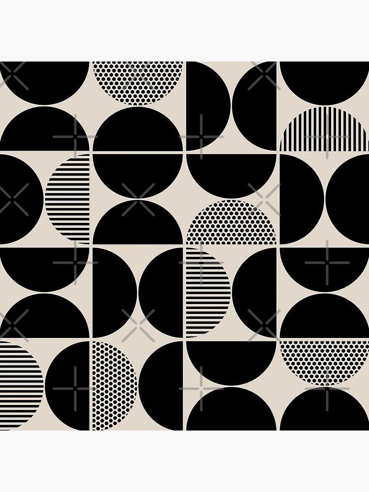 Retro Geometric Gradated Arch Design 228 Black and White Hand & Bath Towel  by Tony Magner Prints