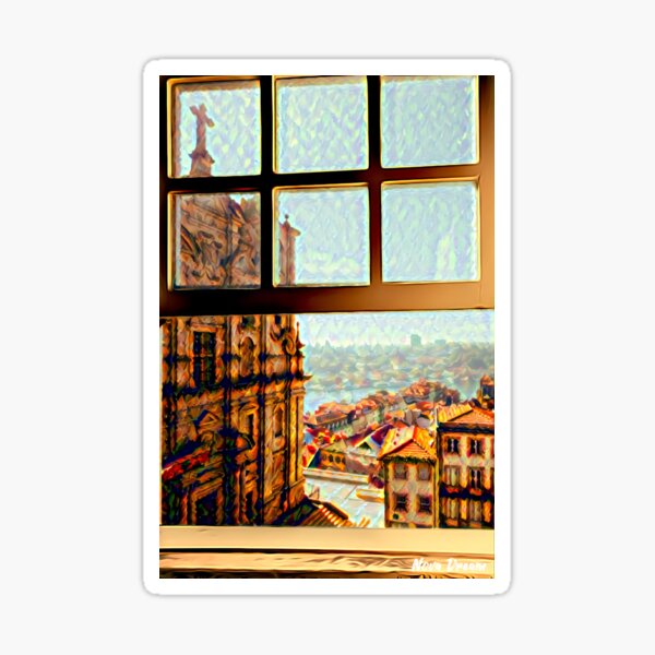 Une Fenêtre sur le Monde - Porto Sticker