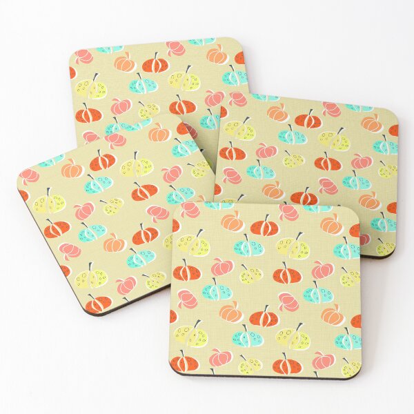 Item preview, Pumpkins Party Red, Yellow and Turquoise designed and sold by mirimo.