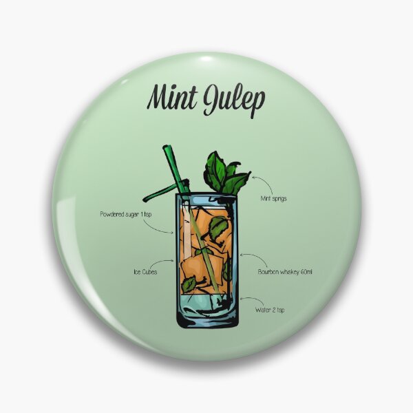 Item preview, Mint Julep Cocktail Recipe designed and sold by HuckleberryArts.
