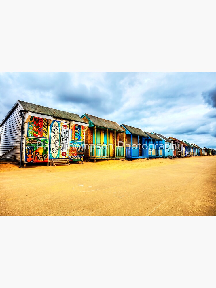 "Sandilands Beach Huts Chalets Sutton On Sea Lincolnshire " Poster for