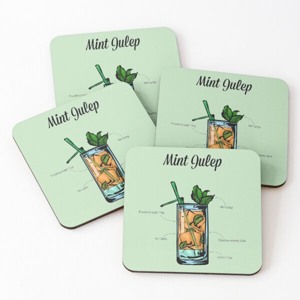 Item preview, Mint Julep Cocktail Recipe designed and sold by HuckleberryArts.
