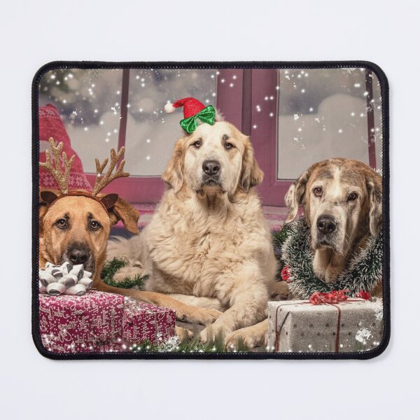 Item preview, Dog Lovers Christmas Photo Mixed Media, Cute Dogs, Christmas Dogs designed and sold by OByD.