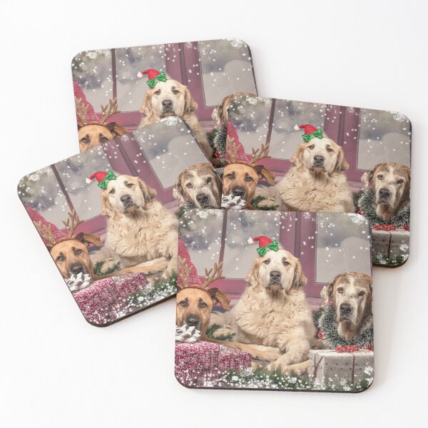 Item preview, Dog Lovers Christmas Photo Mixed Media, Cute Dogs, Christmas Dogs designed and sold by OByD.