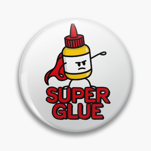 Item preview, Super glue super hero hero funny glue pun cartoon designed and sold by LaundryFactory.