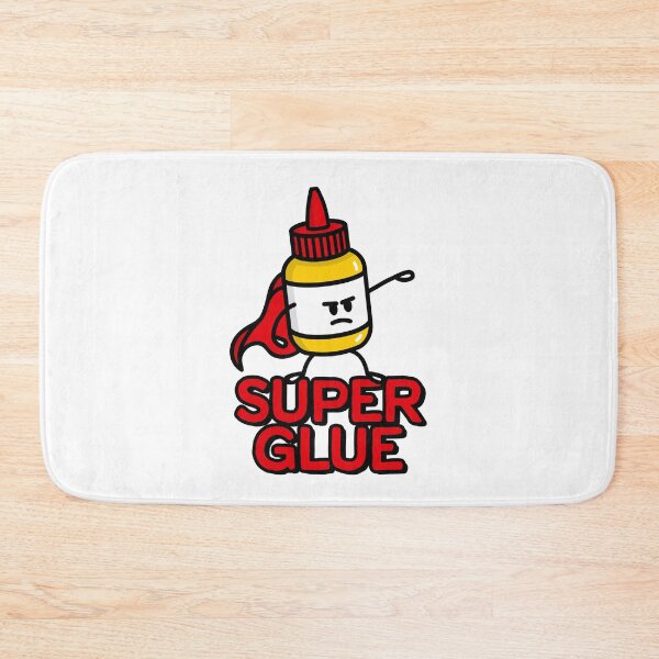 Item preview, Super glue super hero hero funny glue pun cartoon designed and sold by LaundryFactory.