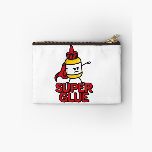 Item preview, Super glue super hero hero funny glue pun cartoon designed and sold by LaundryFactory.